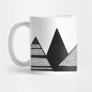 Mountains abstract pattern monochrome Mug